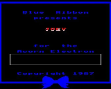 Joey (1986)(Blue Ribbon) screen shot title